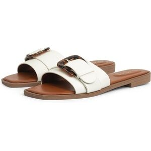 🍉 NWT • Women’s Vegan “Leather” Buckle Sandals • W7